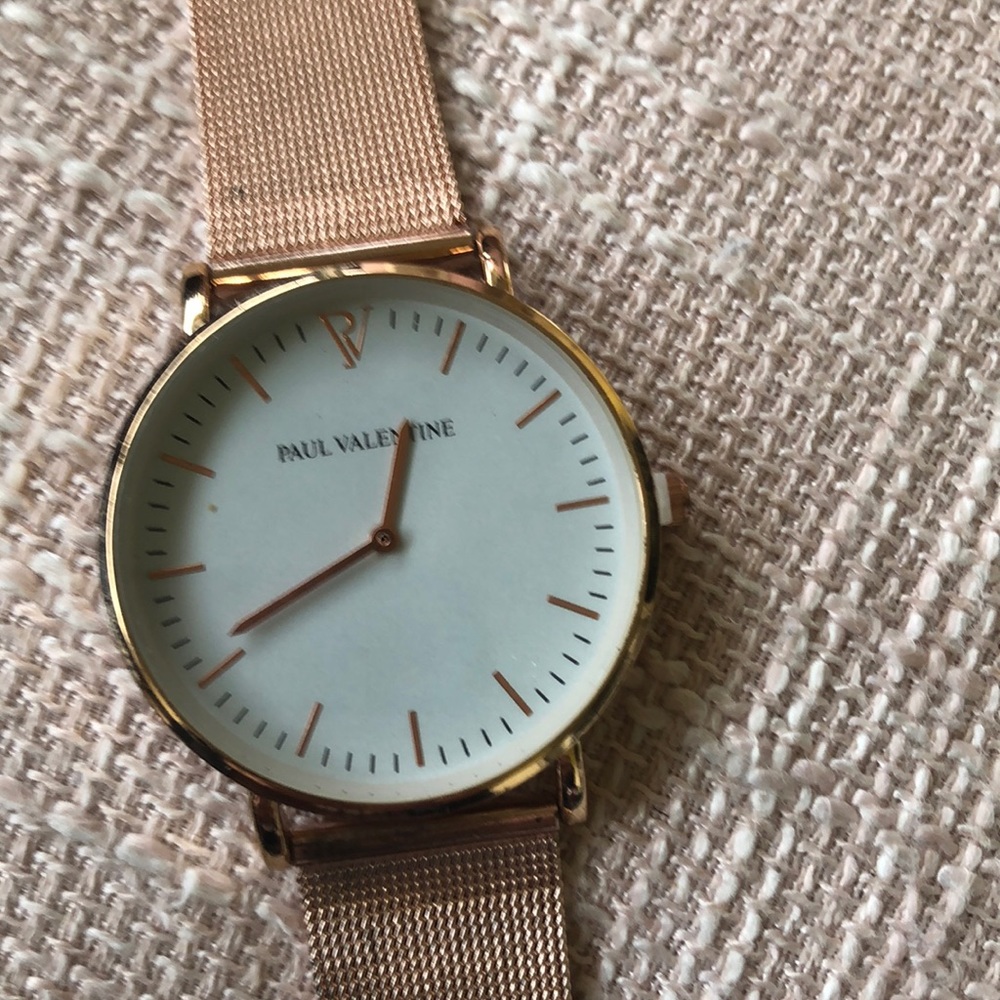 Paul Valentine Rose Gold Watch 1  1/2 “Face